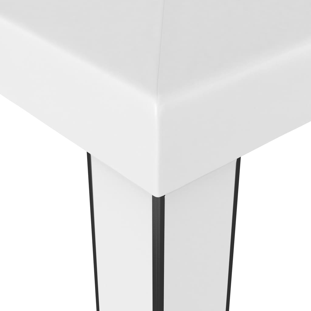 vidaXL Шатра с двоен покрив и LED светещи стрингове, 3х3 м, бяла