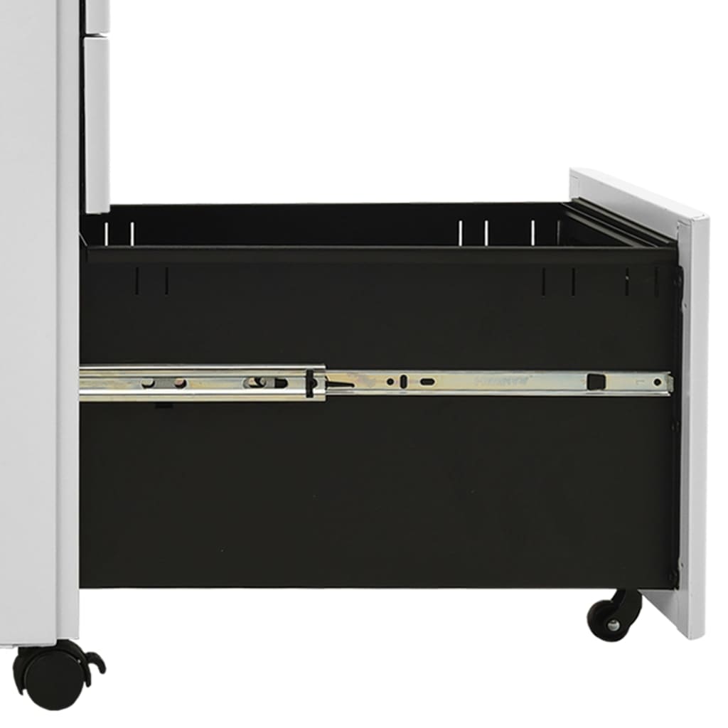 vidaXL Мобилен офис шкаф, светлосив, 30x45x59 см, стомана