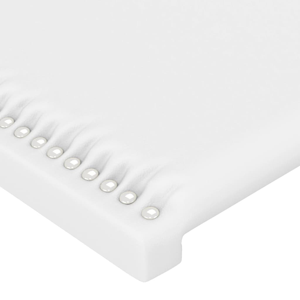 vidaXL Горни табли за легло 2 бр бели 100x5x78/88 см, изкуствена кожа