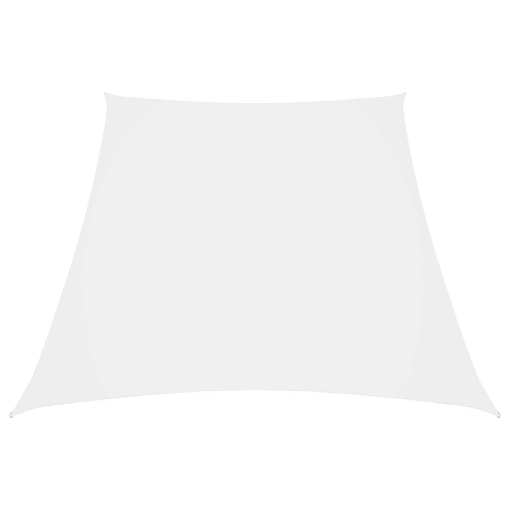 vidaXL Платно-сенник, Оксфорд текстил, трапец, 3/4x3 м, бял