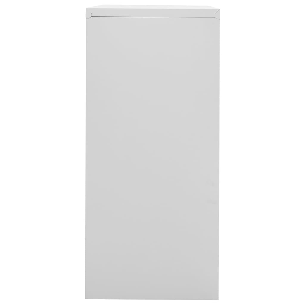 vidaXL Шкаф за папки, светлосив, 90x46x103 cм, стомана