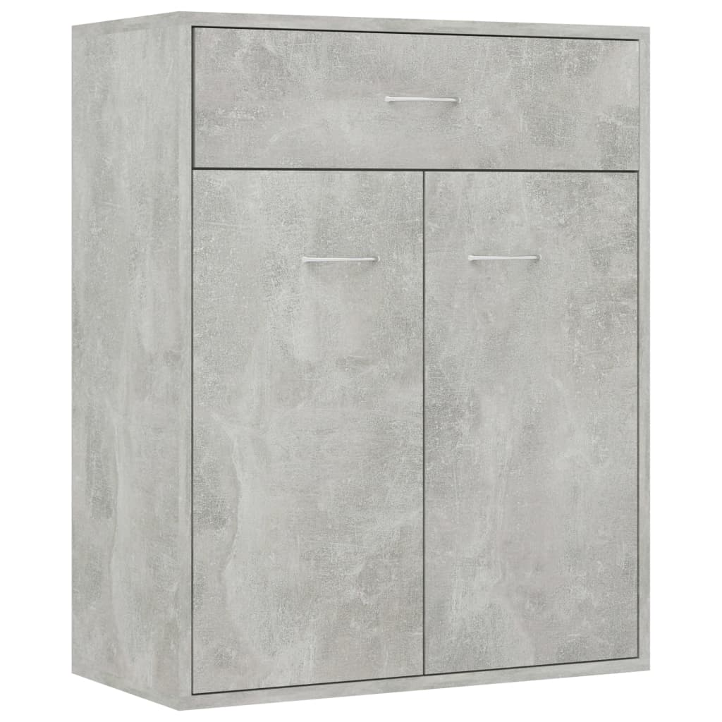 vidaXL Бюфет, бетонно сив, 60x30x75 см, ПДЧ