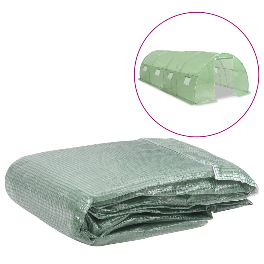 vidaXL Резервно покривало за парник (18 м²), 300x600x200 см, зелено