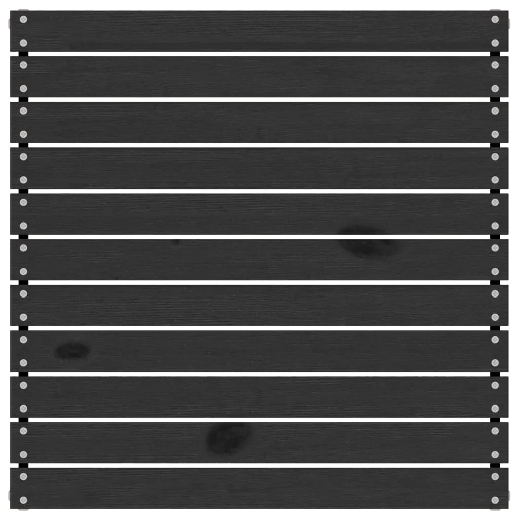 vidaXL Градински лаундж комплект, 8 части, черен, бор масив
