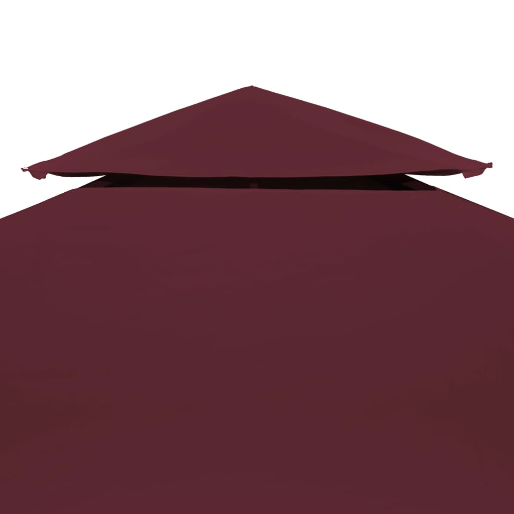 vidaXL Двоен покрив за шатра, 310 г/м², 4x3 м, бордо