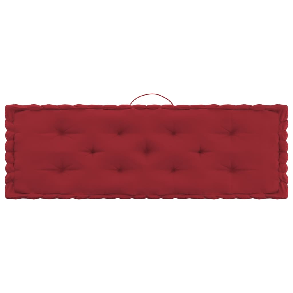 vidaXL Палетни възглавници за под, 3 бр, бордо, памук