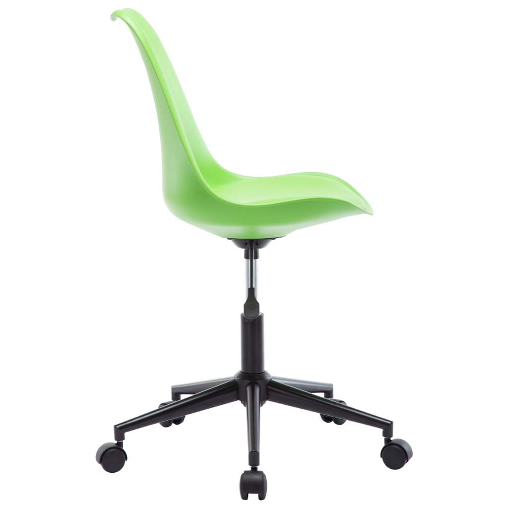 vidaXL Въртящи се трапезни столове, 2 бр, зелени, изкуствена кожа