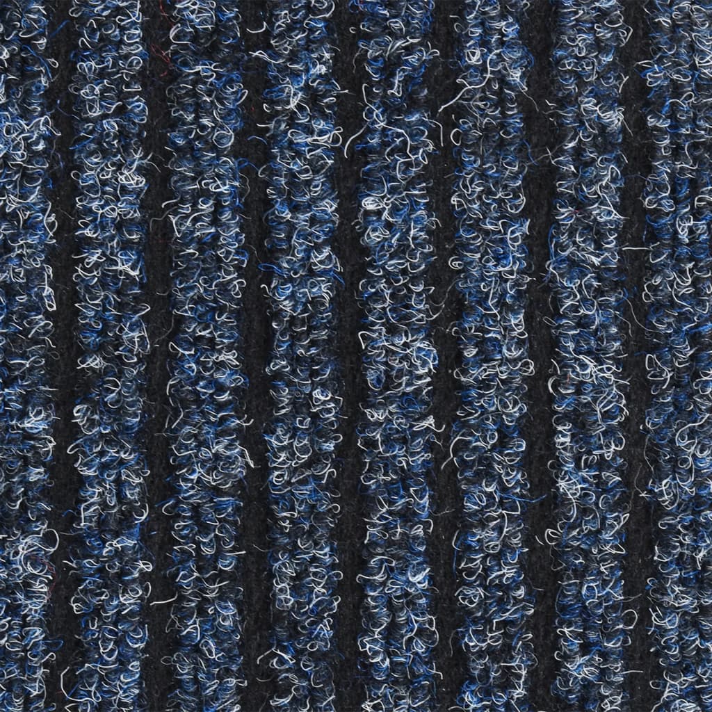 vidaXL Изтривалка раирана, синя, 60х80 см