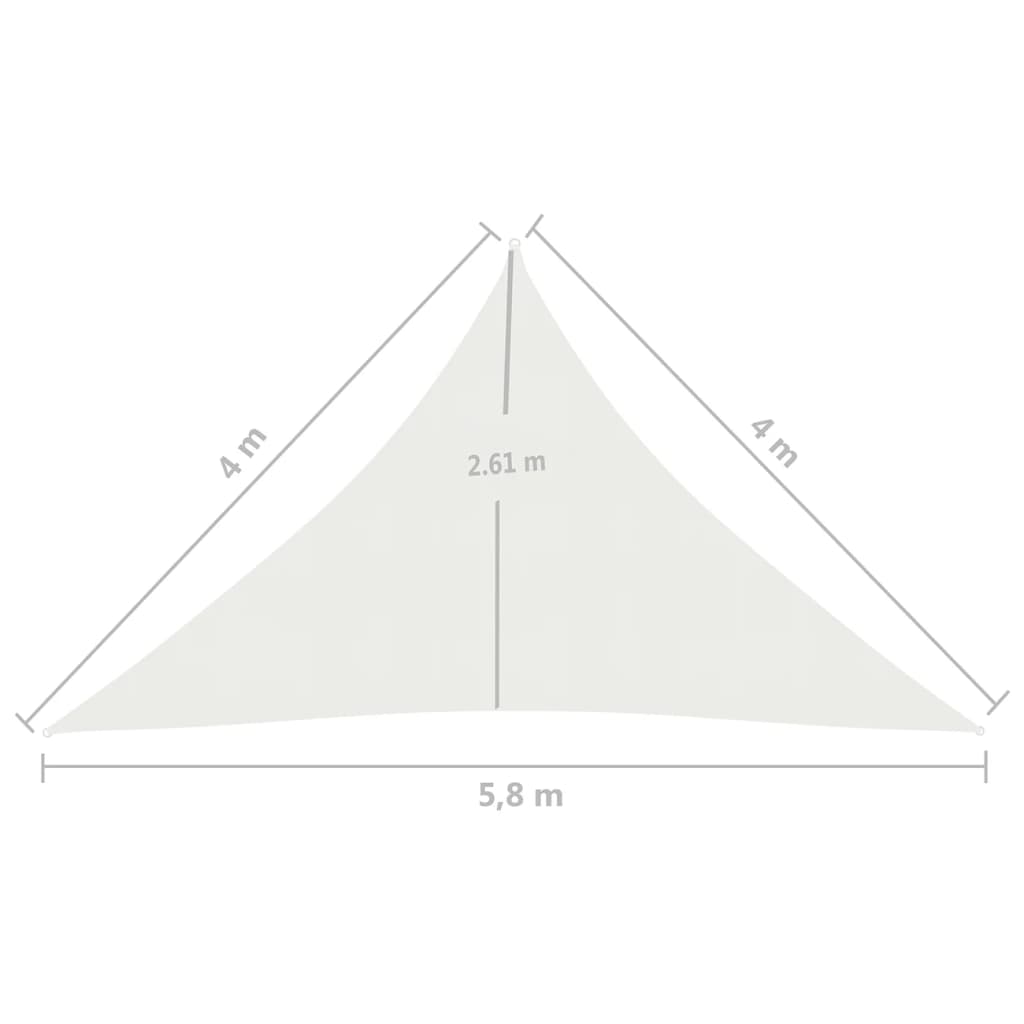 vidaXL Платно-сенник, 160 г/м², бяло, 4x4x5,8 м, HDPE