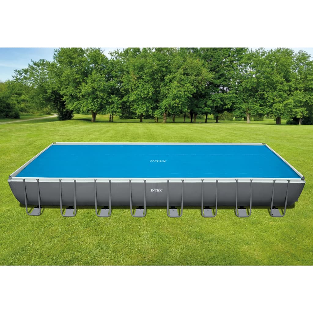 Intex Соларно покривало за басейн, синьо, 960x466 см, полиетилен