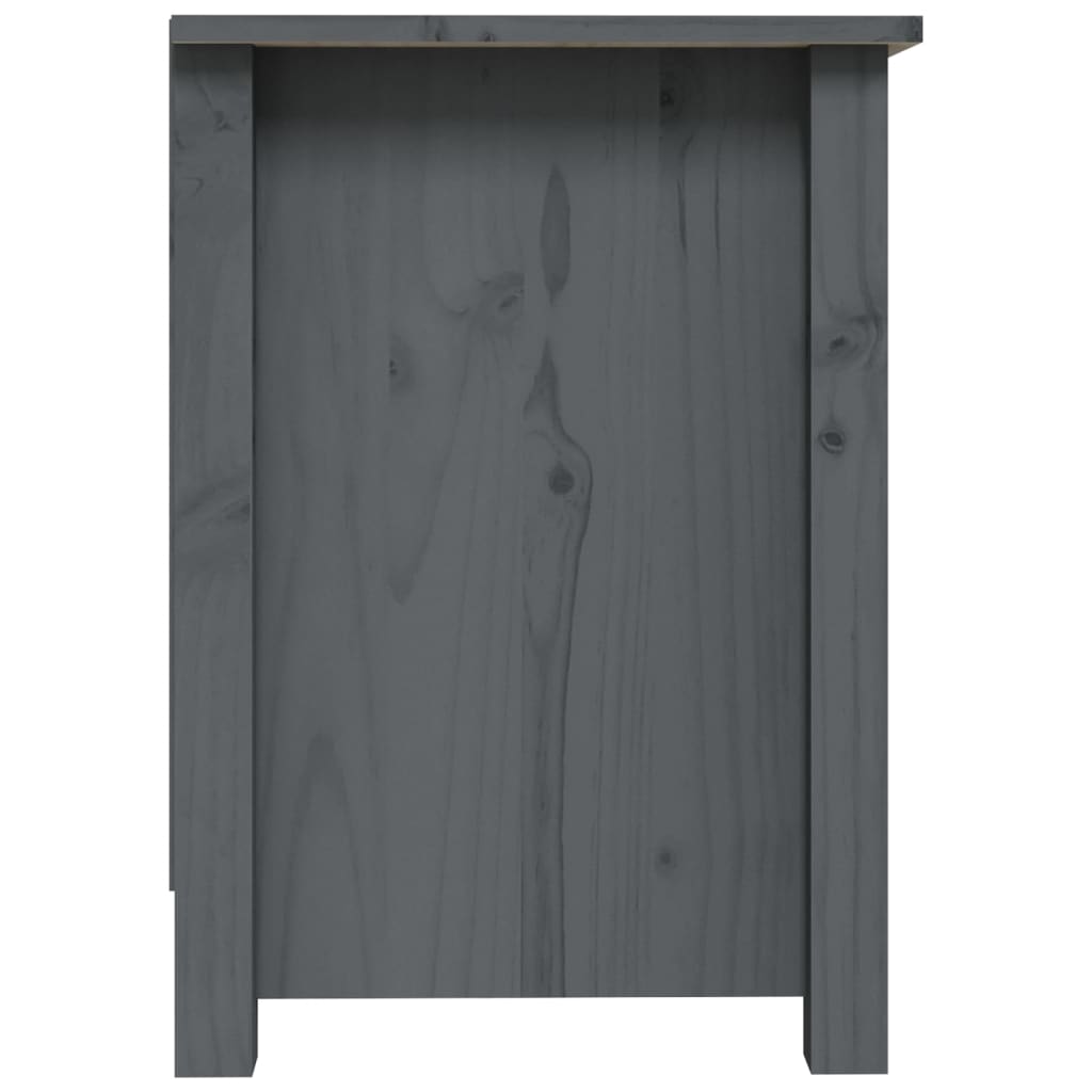 vidaXL ТВ шкаф, сив, 70x36,5x52 см, бор масив