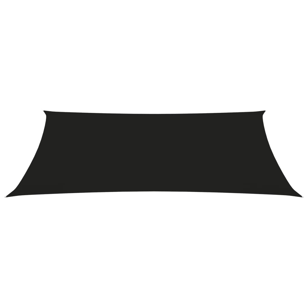 vidaXL Платно-сенник, Оксфорд текстил, правоъгълно, 2x5 м, черно