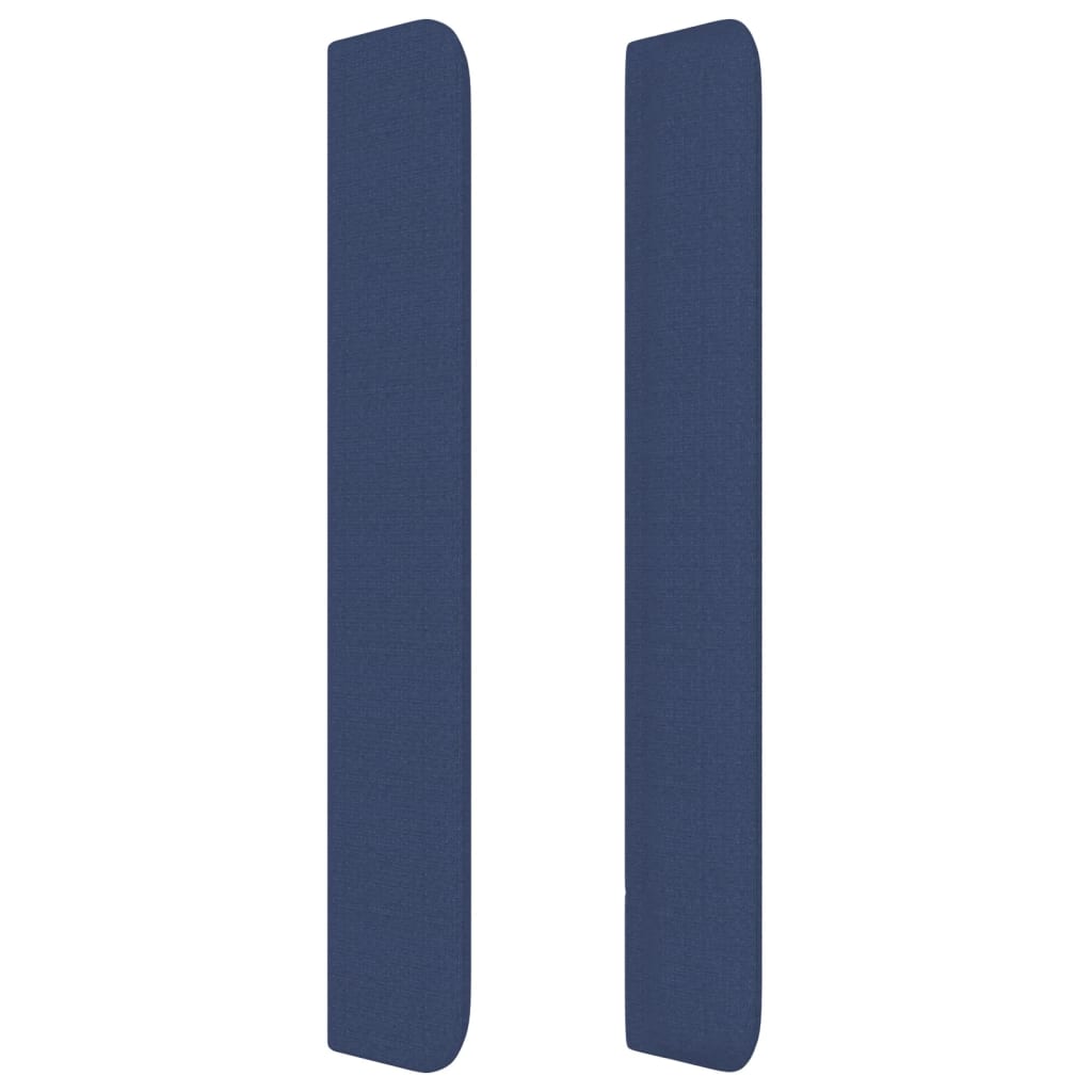 vidaXL Горна табла за легло с уши, синя, 147x16x118/128 см, плат
