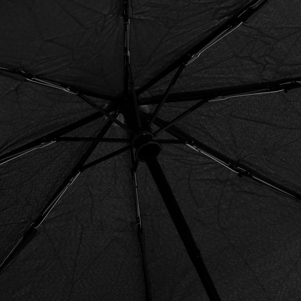 vidaXL Автоматичен сгъваем чадър черен 95 см