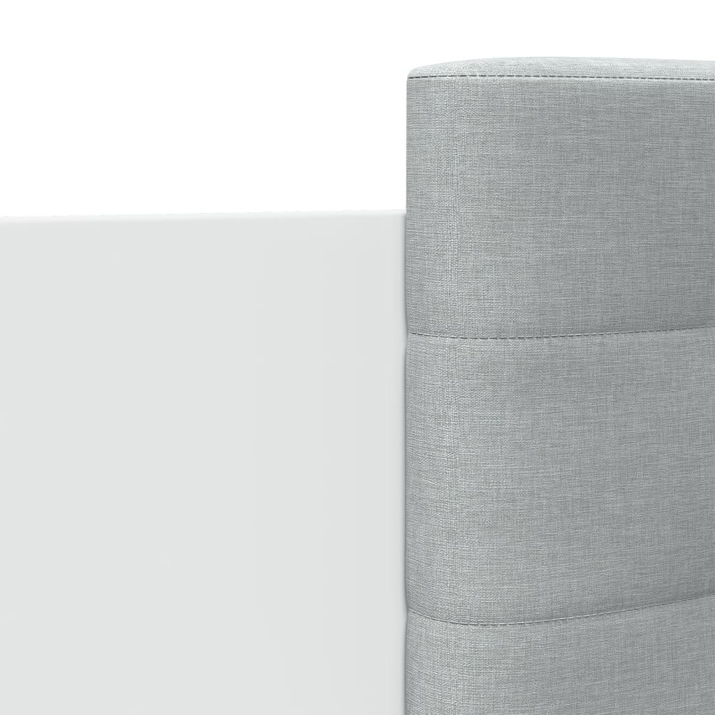 vidaXL Рамка за легло с табла, бяла, 140x200 см, инженерно дърво