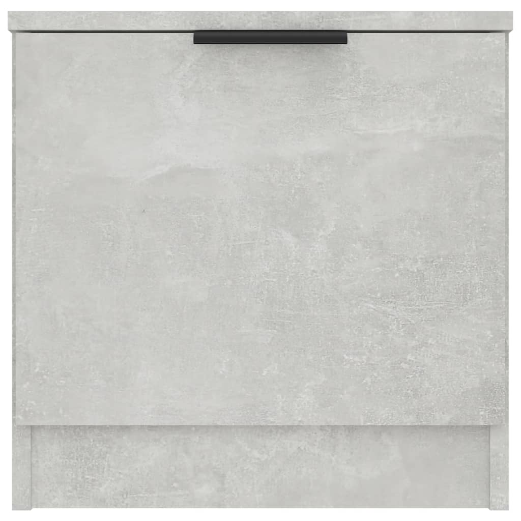 vidaXL Нощно шкафче, бетонно сиво, 40x39x40 см