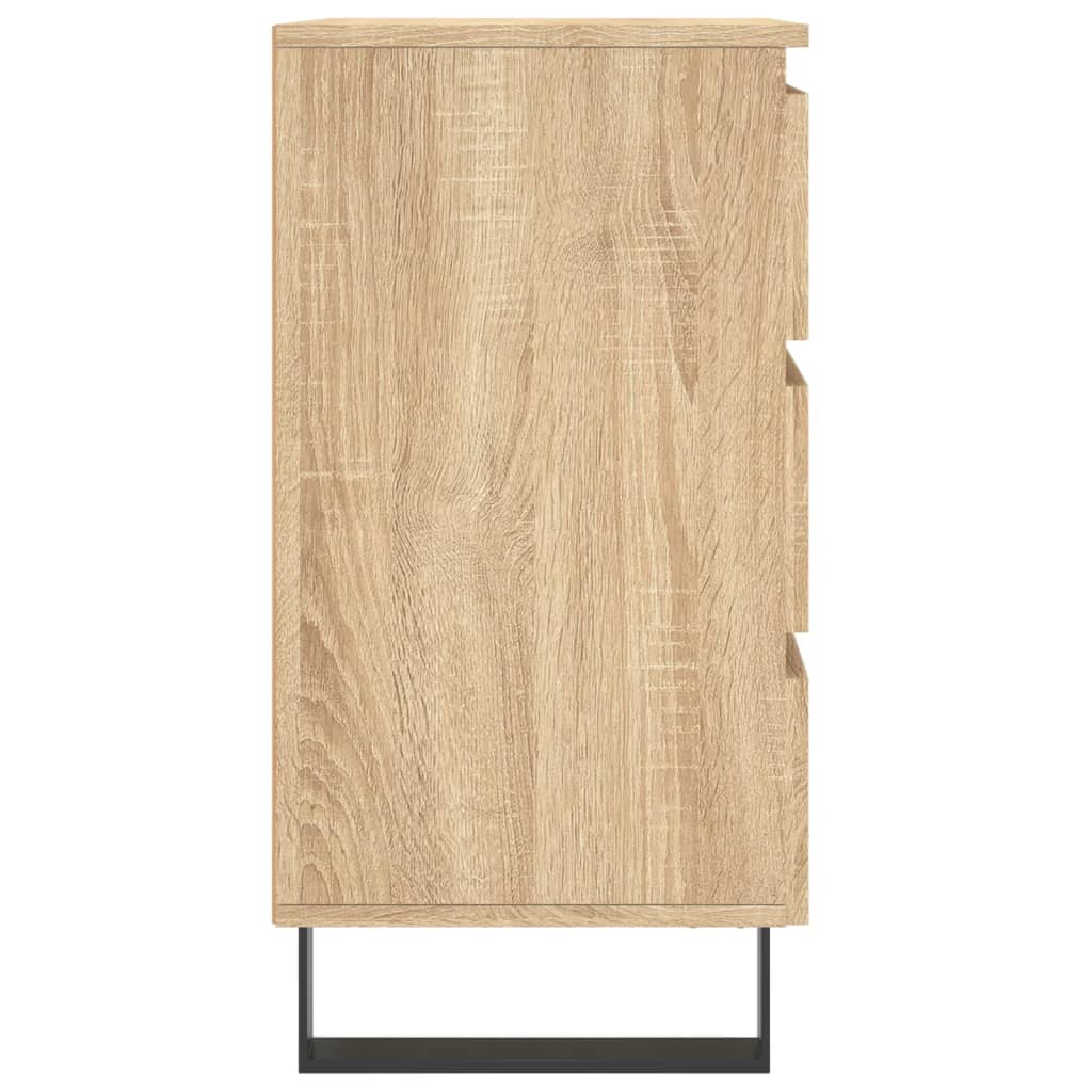 vidaXL Нощни шкафчета, 2 бр, сонома дъб, 40x35x69 см, инженерно дърво
