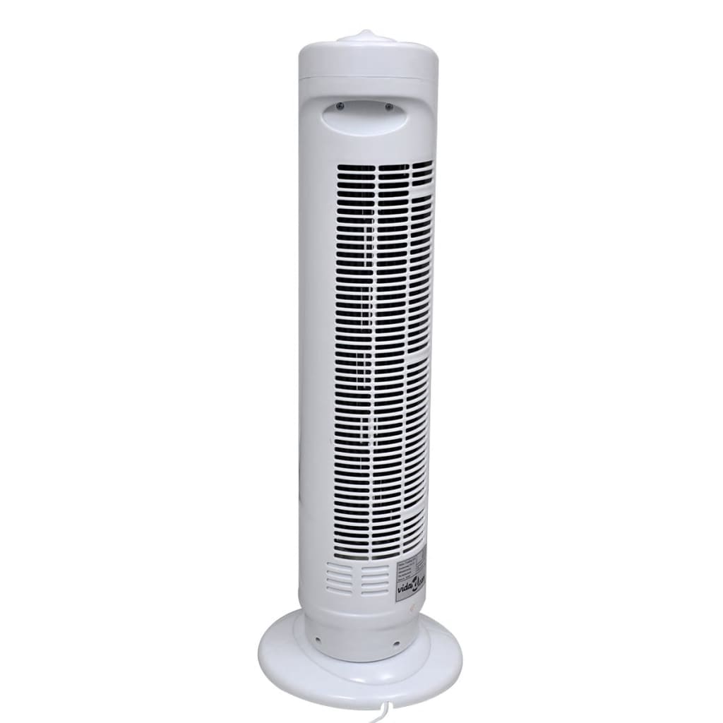 Бял осцилиращ (с функция на завъртане) вентилатор кула