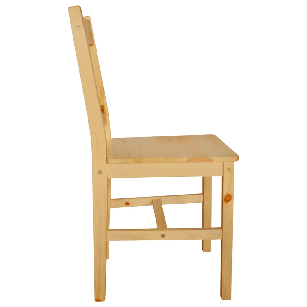 vidaXL Трапезни столове, 2 бр, борова дървесина
