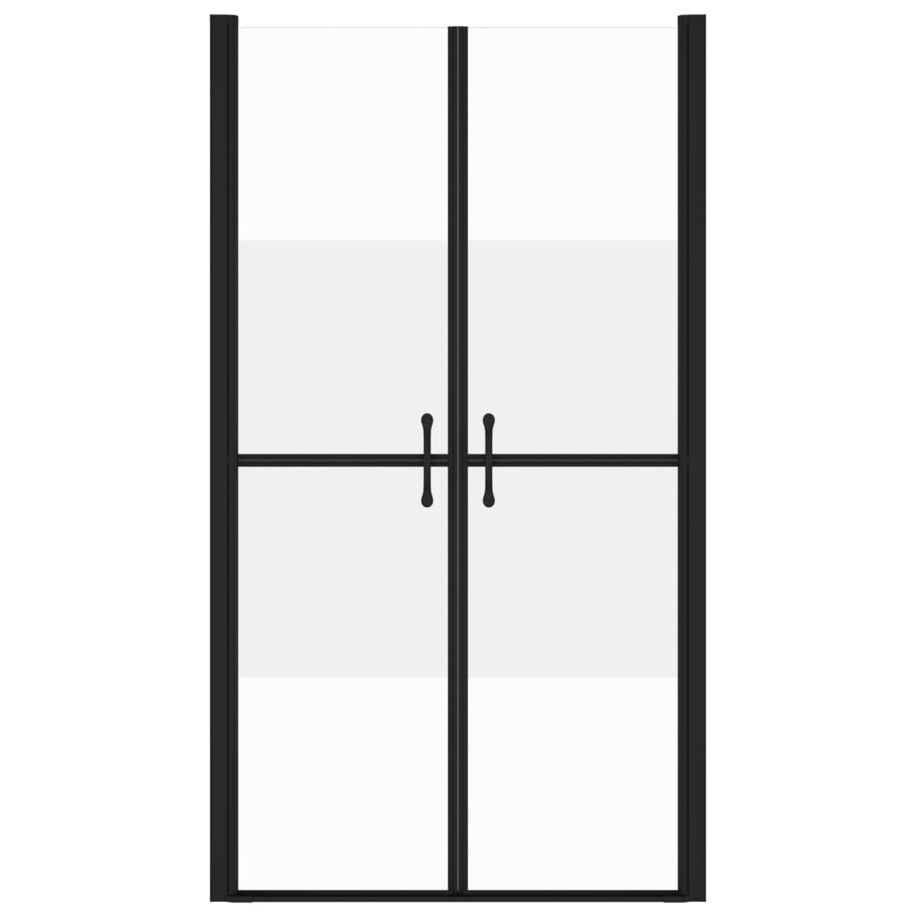vidaXL Врата за душ, полуматирано ESG стъкло, (88-91)x190 см