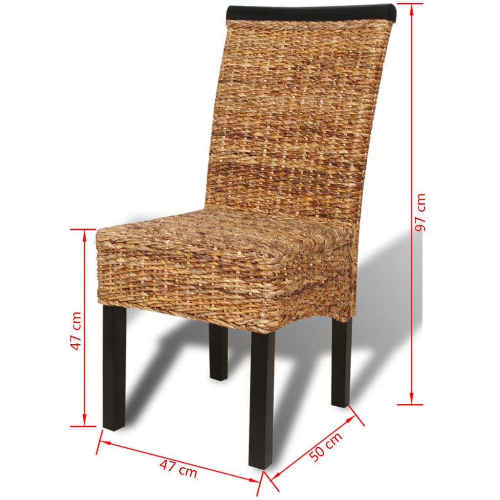 vidaXL Трапезни столове, 2 бр, абака и мангово дърво масив