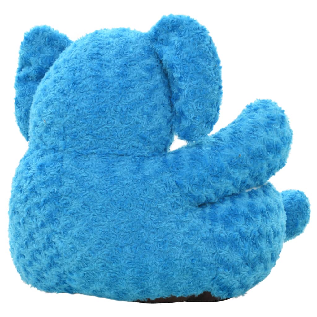 vidaXL Плюшена играчка слонче, синьо