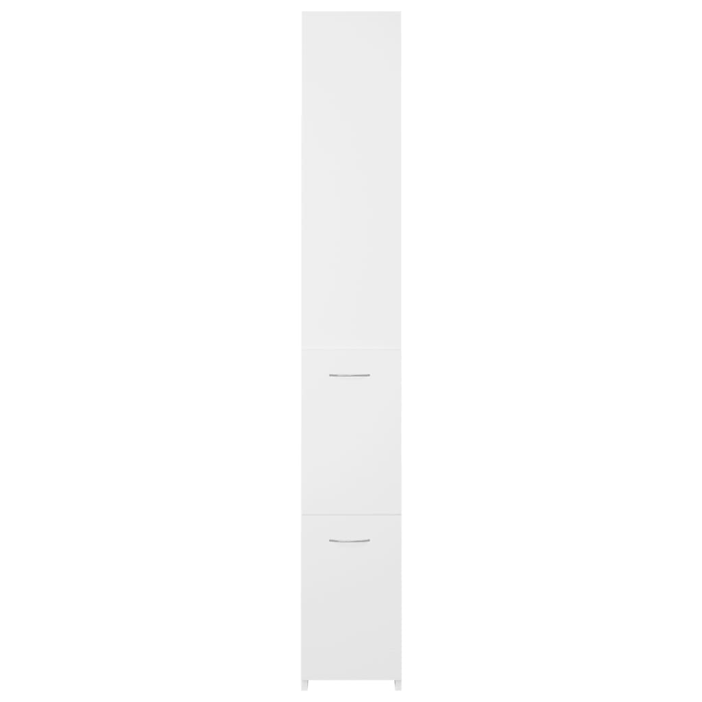 vidaXL Шкаф за баня, бял, 25x26,5x170 см, инженерно дърво
