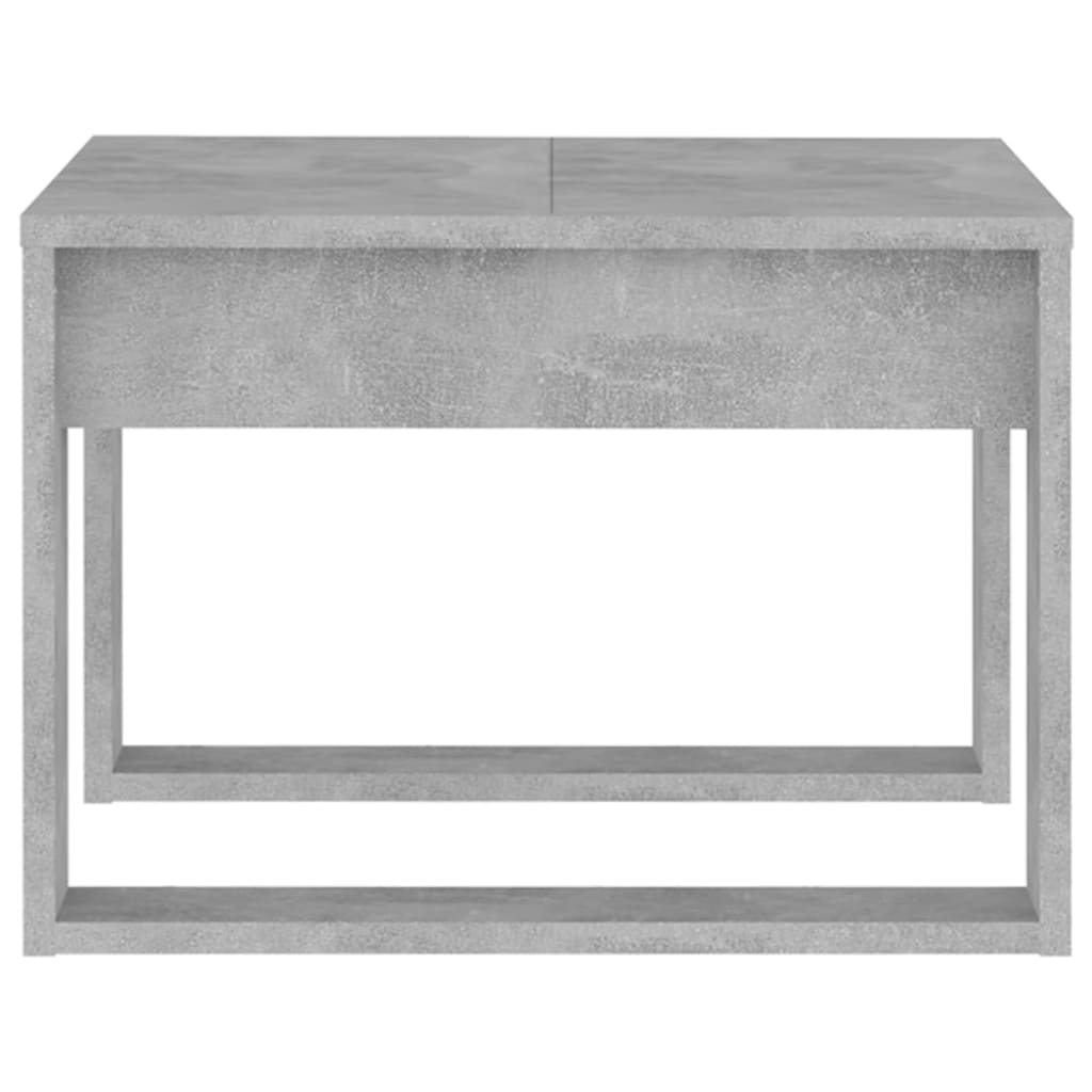 vidaXL Странична маса, бетонно сива, 50x50x35 см, ПДЧ