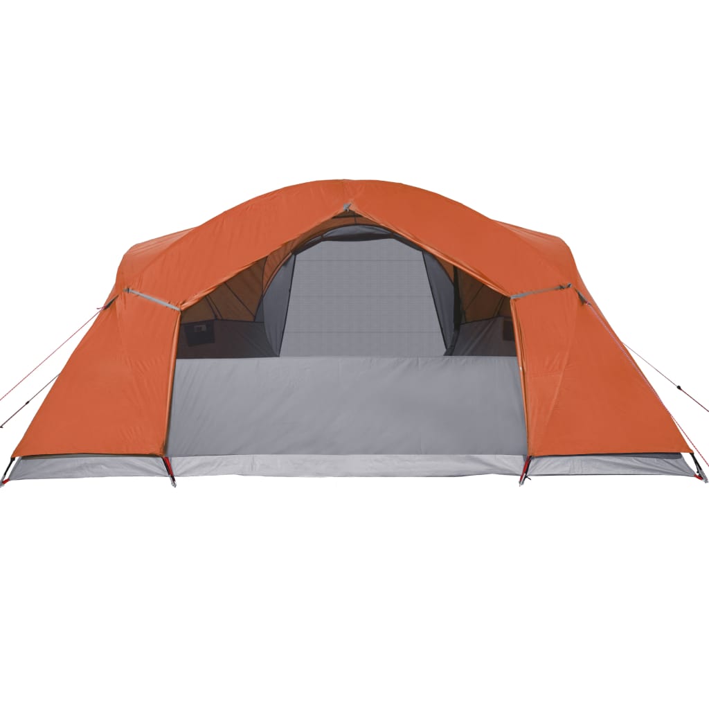 vidaXL Семейна палатка Crossvent 8-местна сиво-оранжева водоустойчива